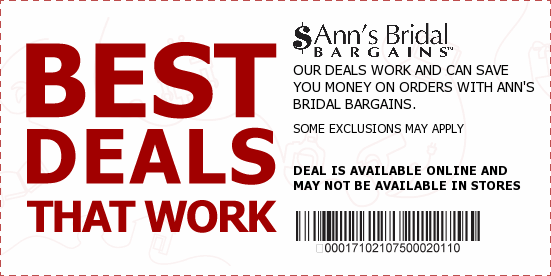 Ann's Bridal Bargains Coupons