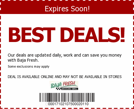 Baja Fresh Promo Code