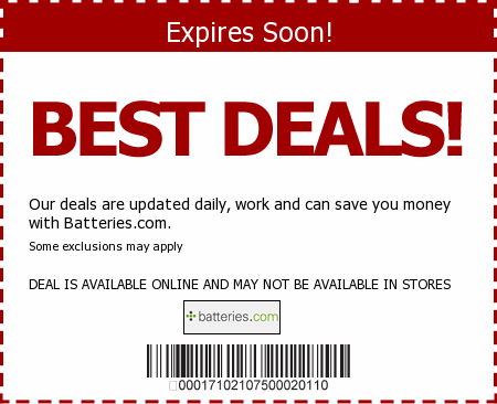 Batteries.com Promo Code