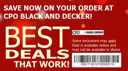 CPO Black and Decker Coupon Code