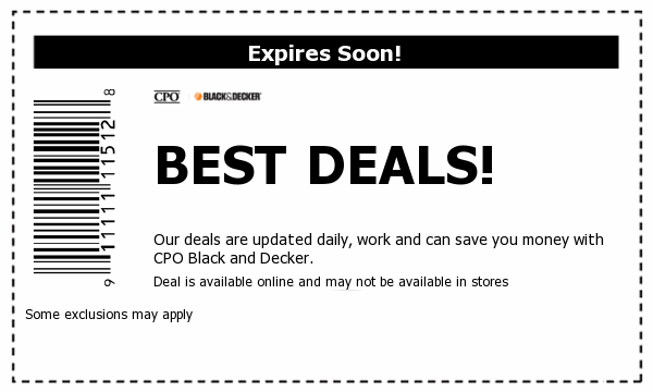 CPO Black and Decker Deals