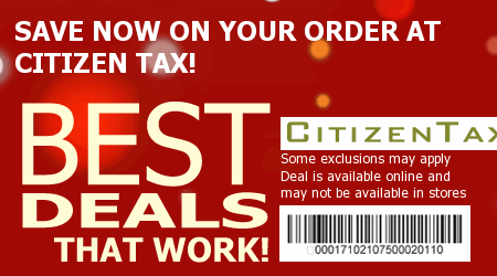 Citizen Tax Coupon Code