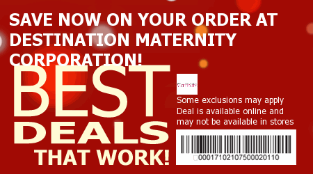 Destination Maternity Coupon Code