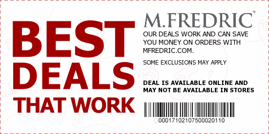 M Fredric Coupons