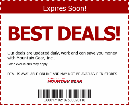 Mountain Gear Promo Code