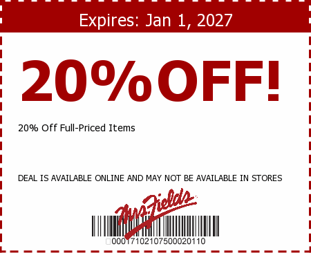 Mrs Fields Promo Code