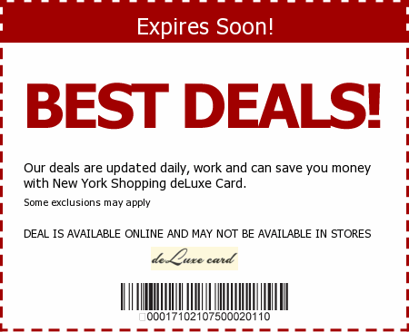 New York Shopping deLuxe Card Promo Code
