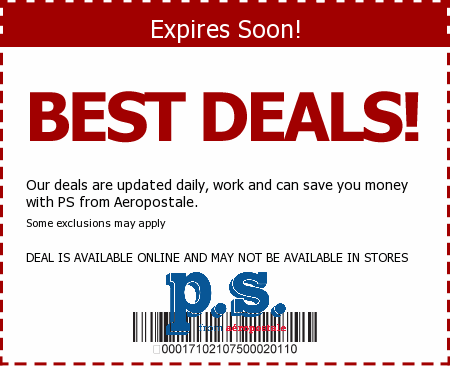 PS from Aeropostale Promo Code
