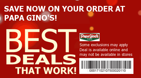 Papa Gino's Coupon Code