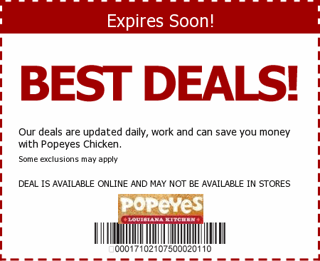 Popeyes Chicken Coupons: Save w 2015 Coupons  Deals