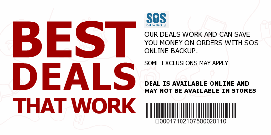 SOS Online Backup Coupons