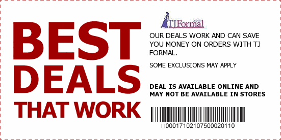 TJ Formal Coupons