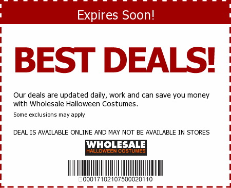Wholesale Halloween Costumes Promo Code