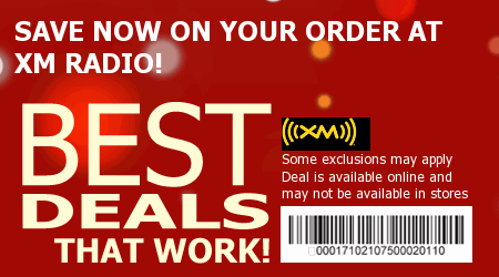 XM Radio Coupon Code