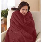 Sunbeam Microplush Throw Electric Heated Warming Blanket, Raisin Purple Coupons
