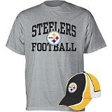 Reebok Pittsburg Steelers Hat & T-shirt Combo Coupons